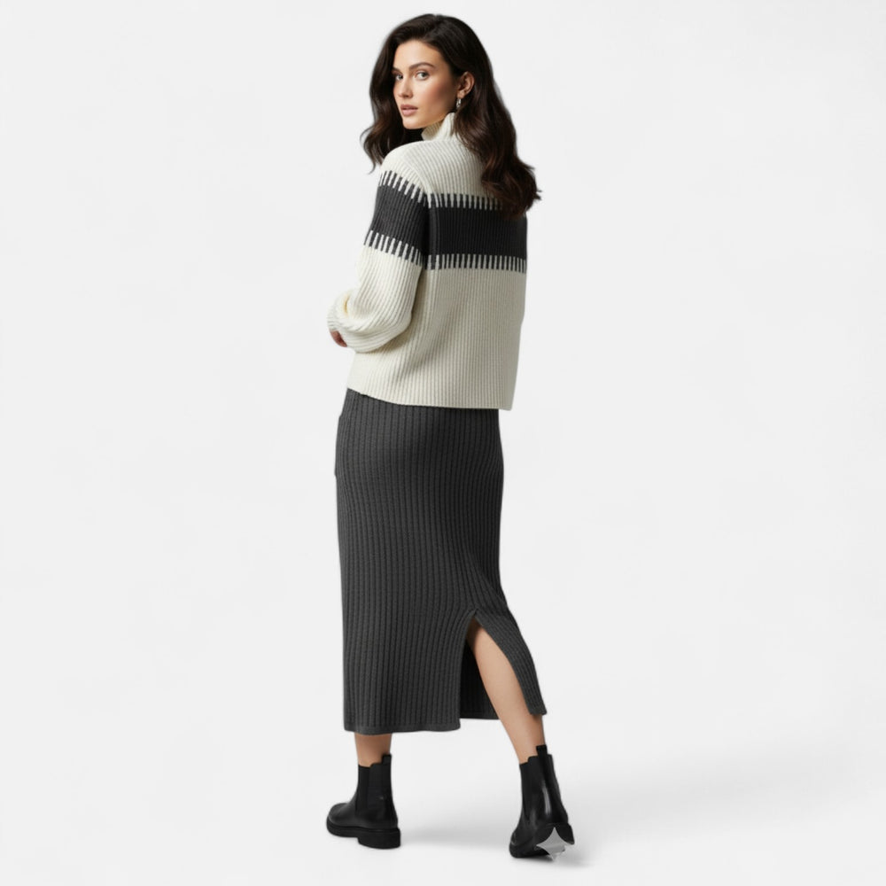 Ribbed Knit Two-Piece Set