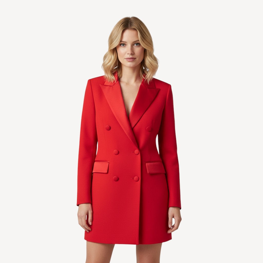 Double Breasted Blazer Dress