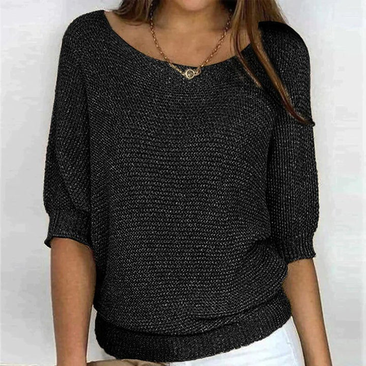 Relaxed Knit Batwing Sweater