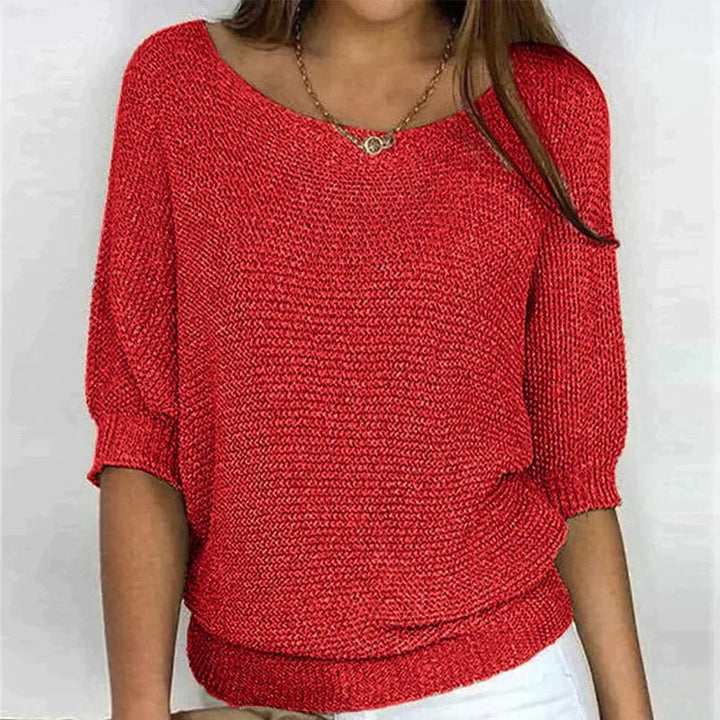 Relaxed Knit Batwing Sweater
