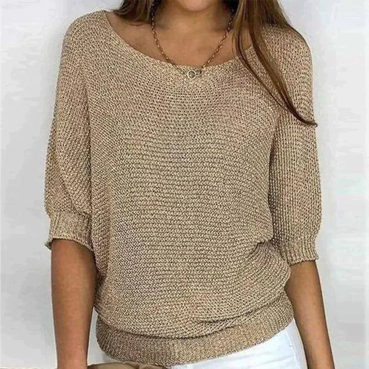 Relaxed Knit Batwing Sweater