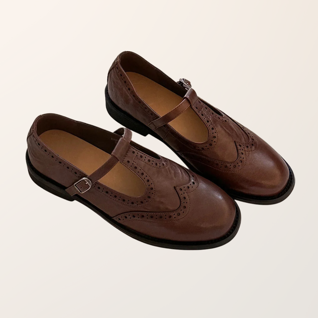MARCELLA – CLASSIC T-STRAP MARY JANE FLATS