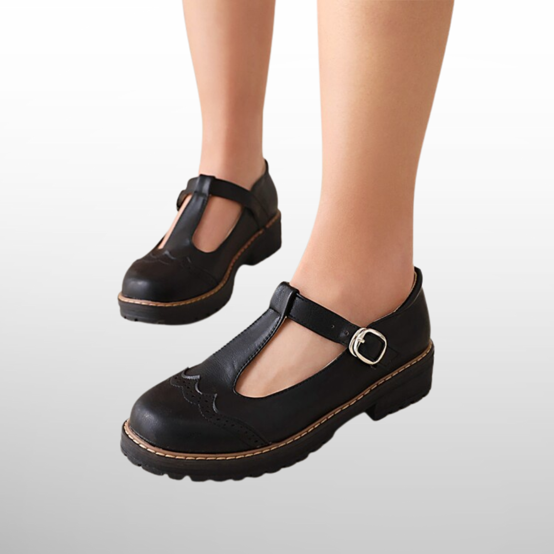 EVELINA – RETRO BROGUE MARY JANE SHOES