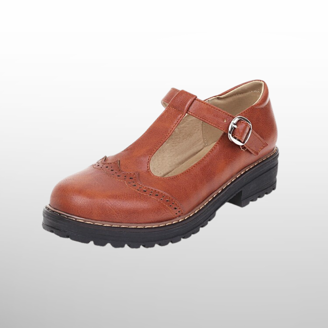 EVELINA – RETRO BROGUE MARY JANE SHOES