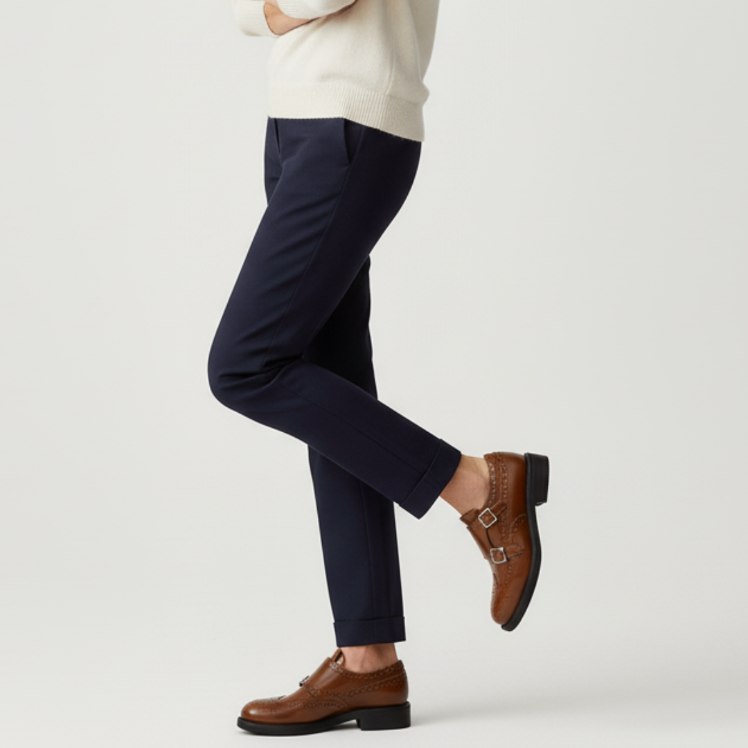 Margaux™ – Vintage Monk-Strap Brogue Shoes