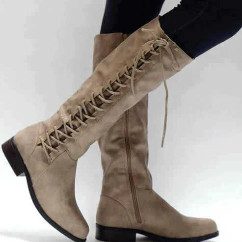 Bianca | Women’s Knee High Lace Up Boots for Winter