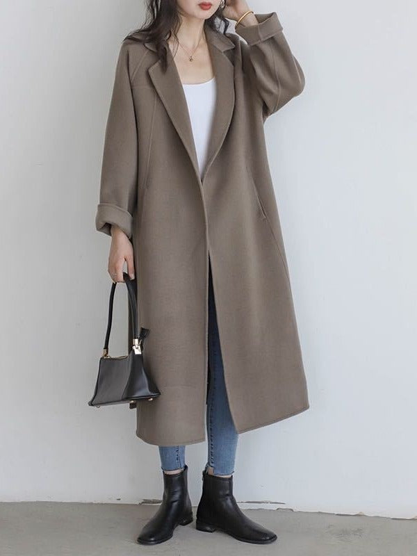 Long Wool Belted Coat