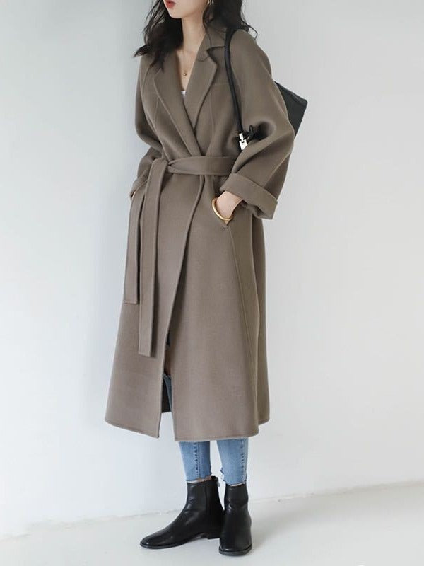 Long Wool Belted Coat