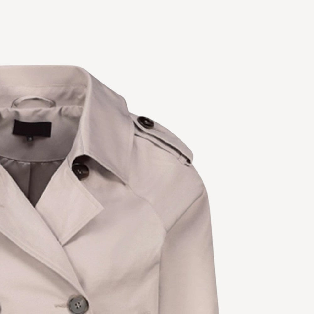 Cropped Belted Lapel Jacket