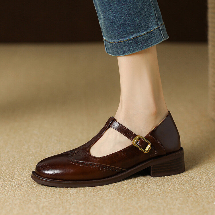 Women’s Orthopedic Soft Leather Vintage Mary Jane Shoes