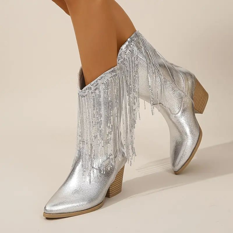 Mia | Women’s Pointed Toe Western Fringe Boots