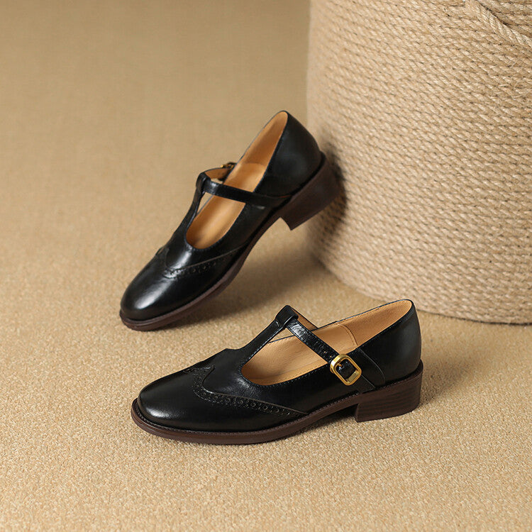 Women’s Orthopedic Soft Leather Vintage Mary Jane Shoes