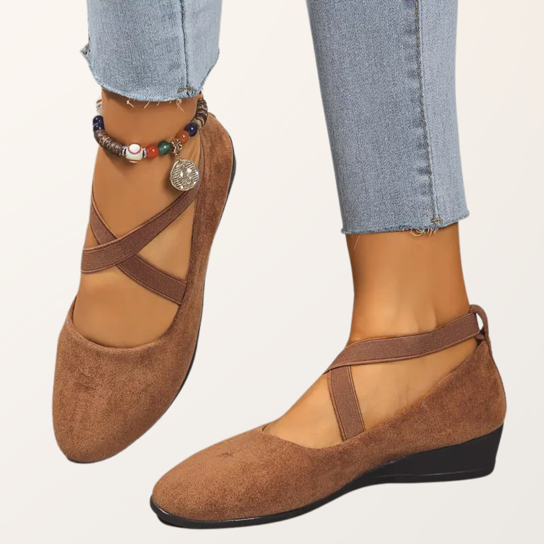CARA™ Cross-Strap Wedge Flats