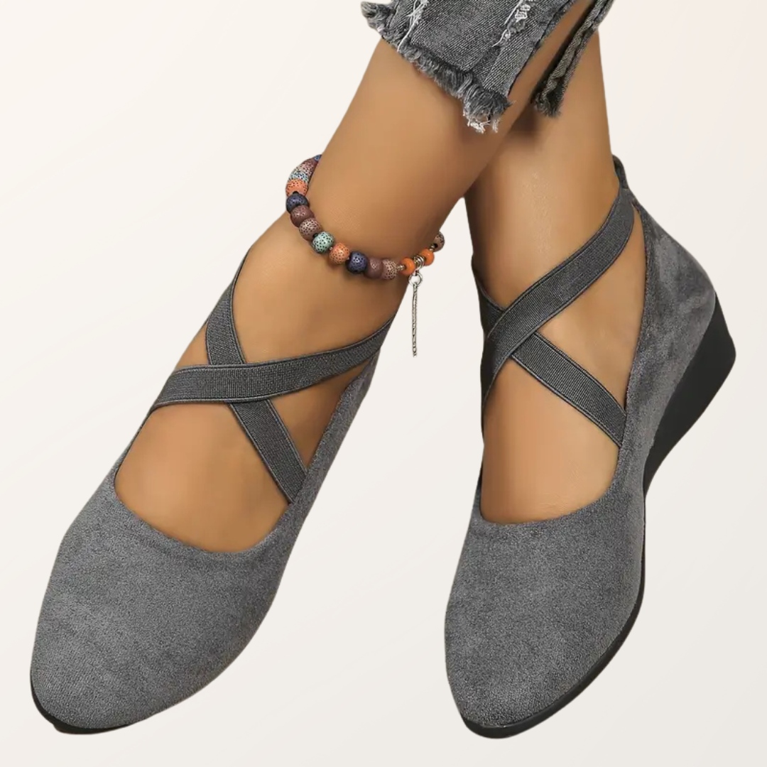 CARA™ Cross-Strap Wedge Flats