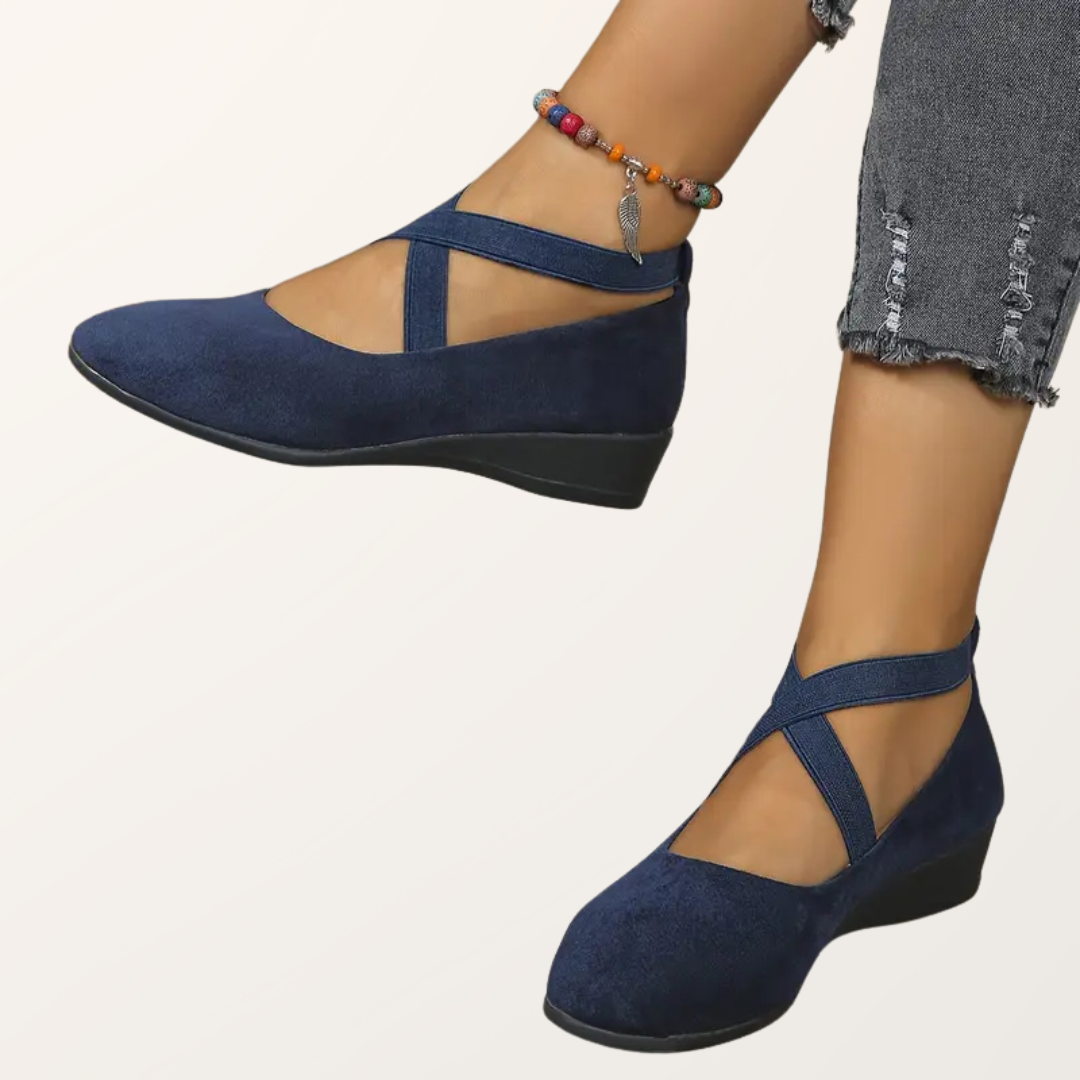 CARA™ Cross-Strap Wedge Flats