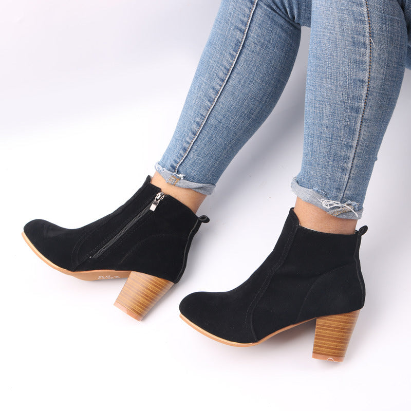 Emily | Fashion Women’s Suede Style Zipper Boots