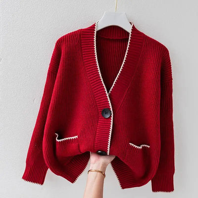 Oversized Knit Button Cardigan