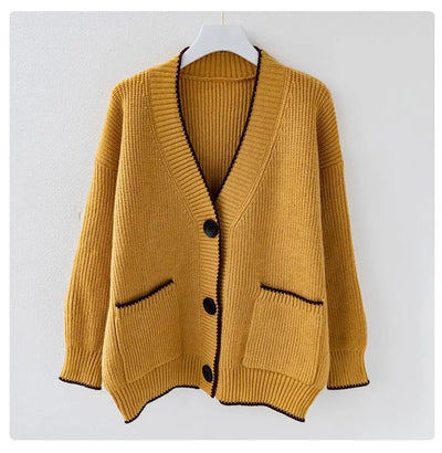 Oversized Knit Button Cardigan