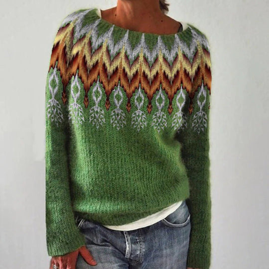 Nordic Pattern Knit Sweater