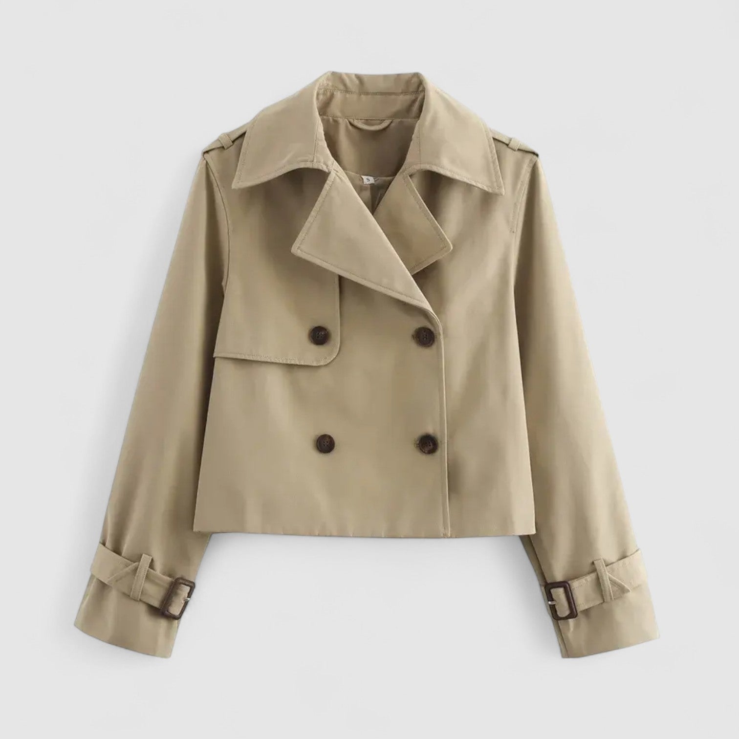 Cropped Double-Breasted Trench