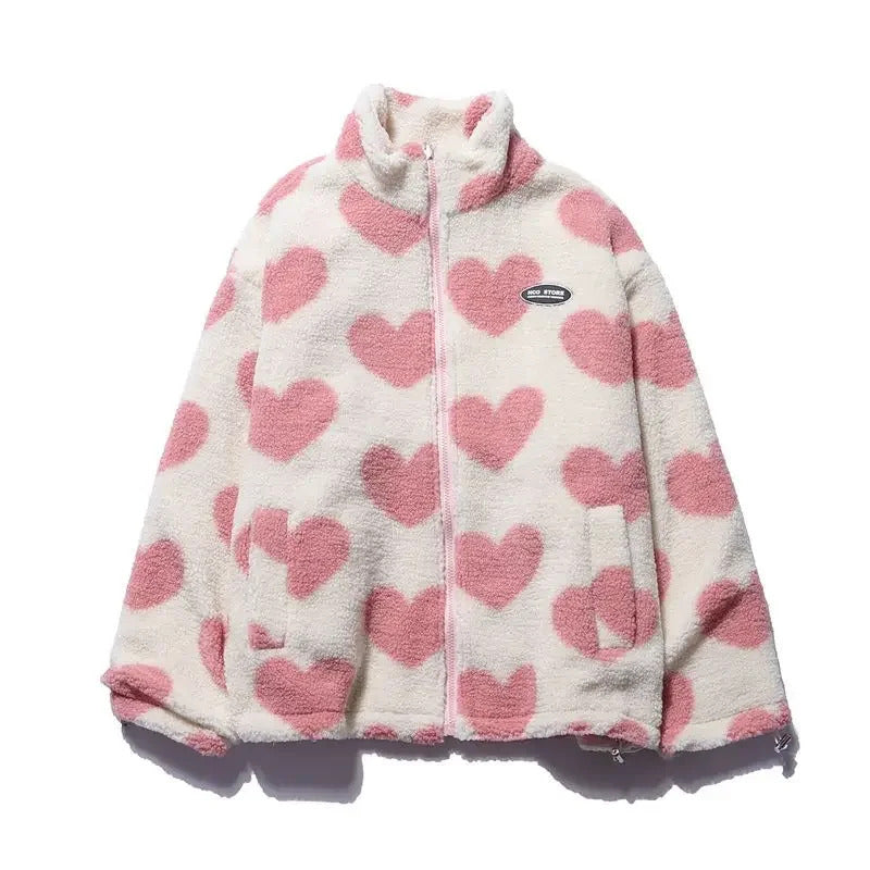 Dianne – Reversible Heart-Print Comfort Jacket