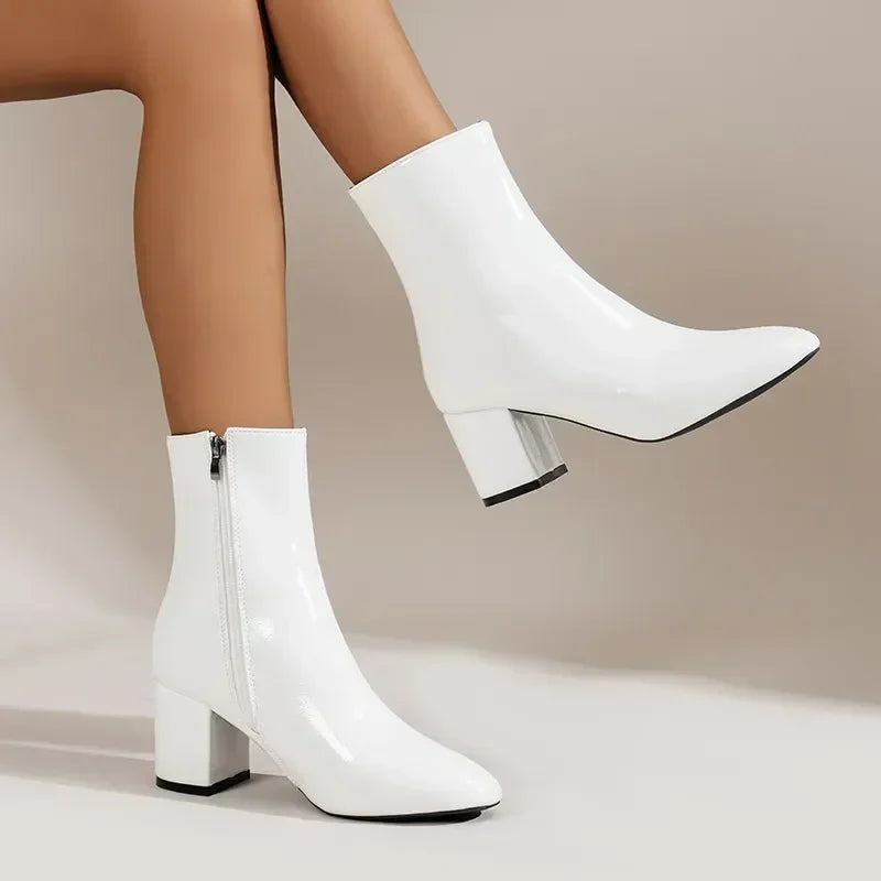 Ella | Women’s Stylish Side Zipper Heeled Boots