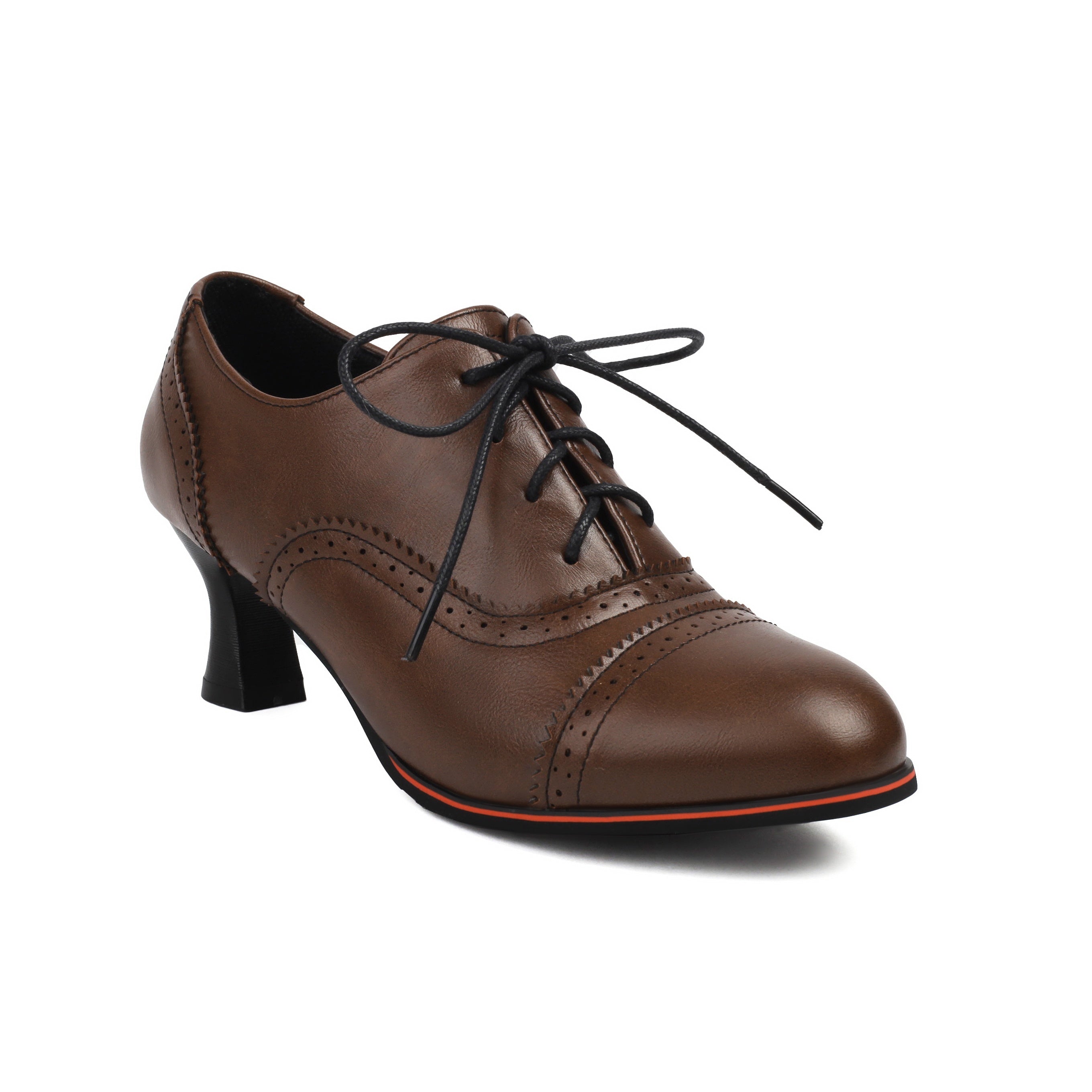 ADELINE™ – Vintage Lace-Up Heel Pumps