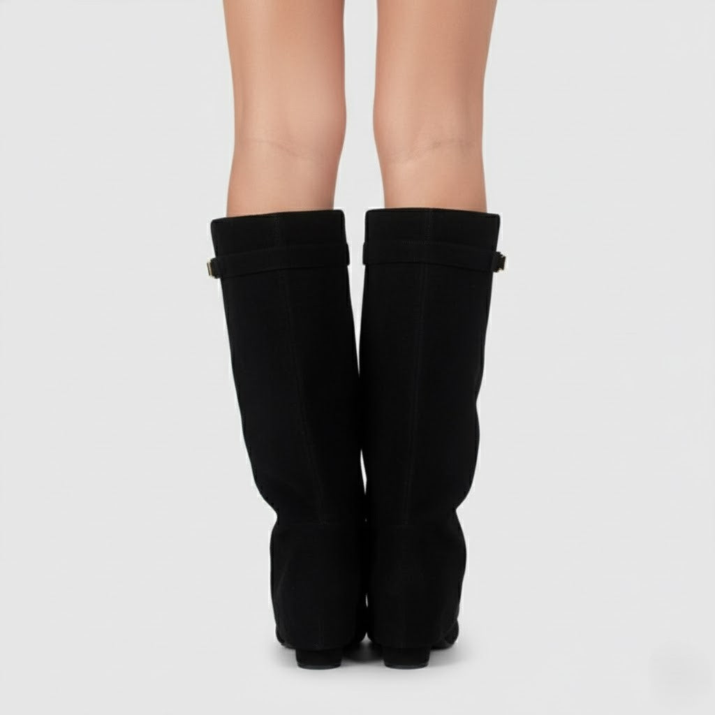 Connor | Women’s Leather Thigh-High Boots with Buckle