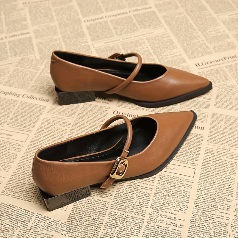 AMELINE™ French Pointed-Toe Mary Janes