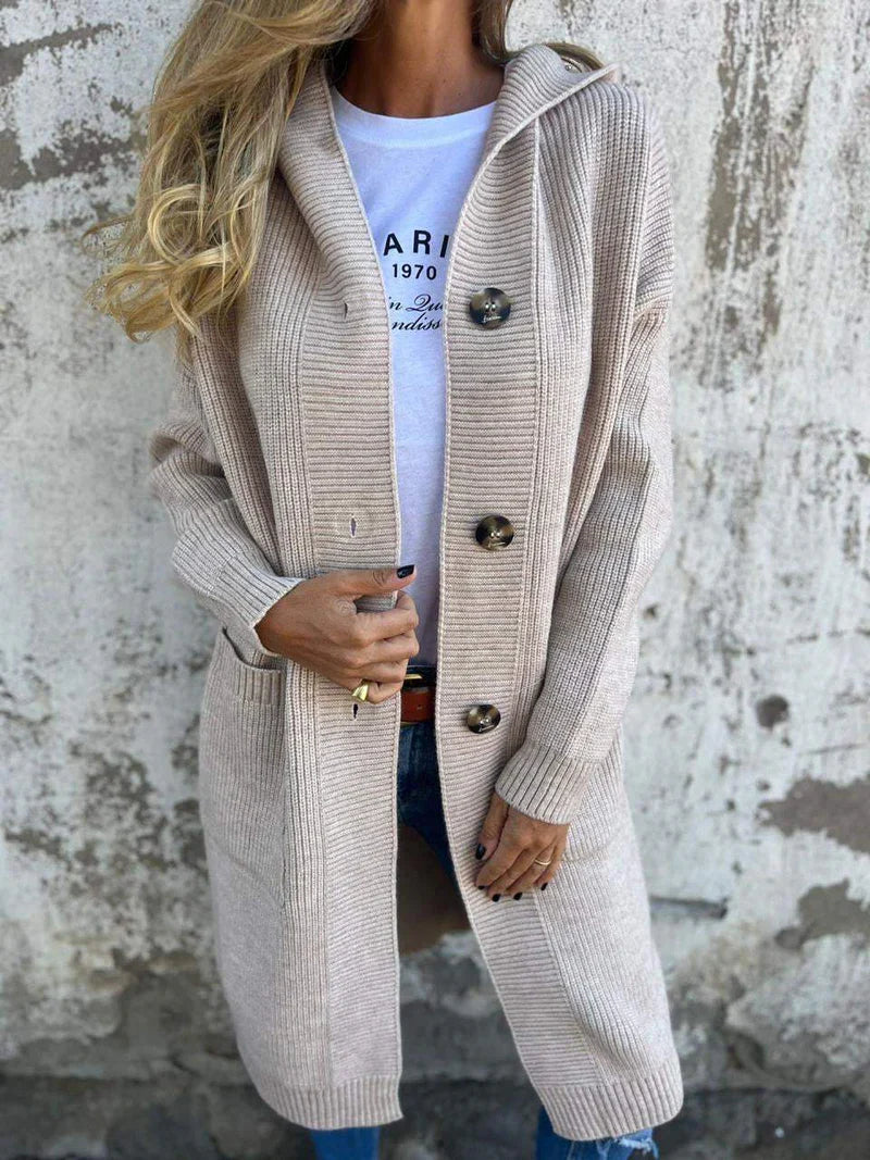 Ribbed Knit Pocket Cardigan