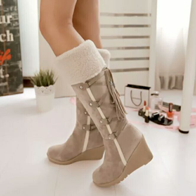 Daisy | Women’s Fur Lined Wedge Winter Boots