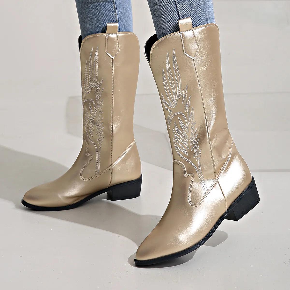 Clara | Women’s Classic Embroidered Western Boots