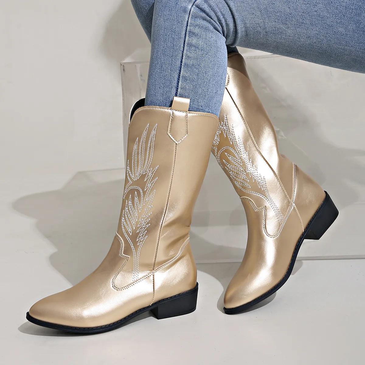 Clara | Women’s Classic Embroidered Western Boots