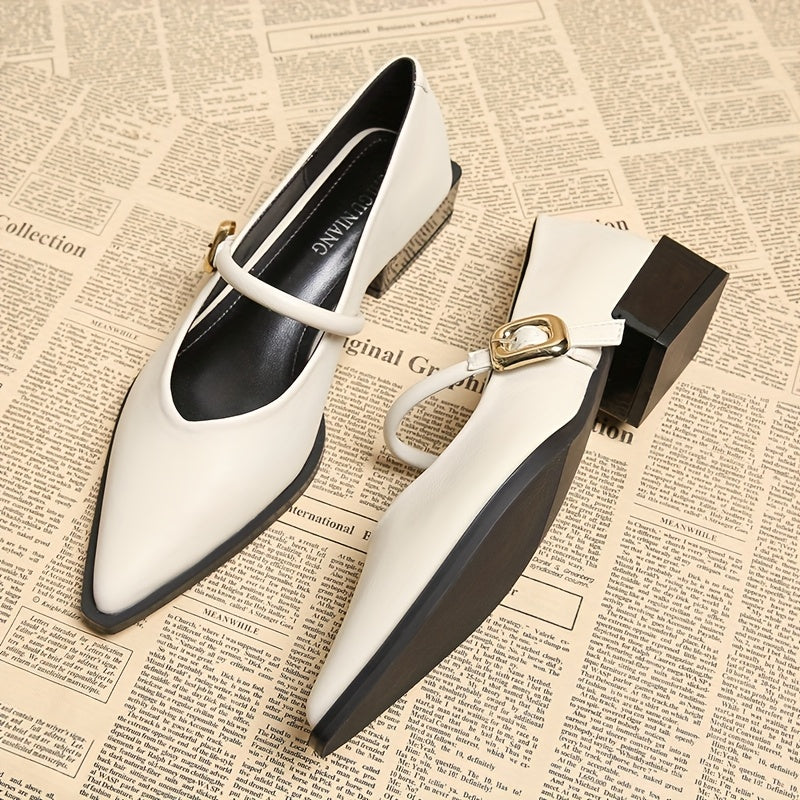 AMELINE™ French Pointed-Toe Mary Janes