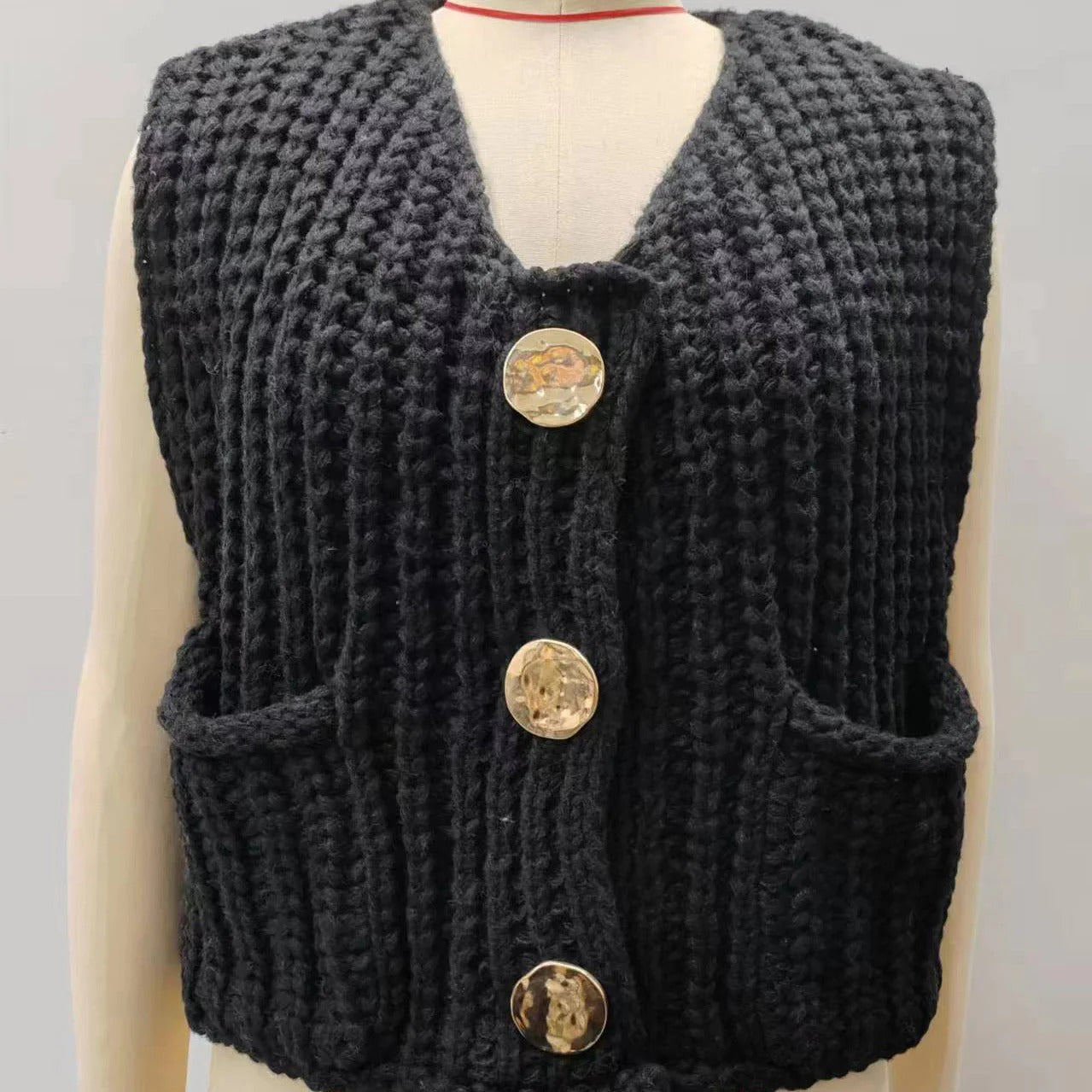 Casual Sleeveless Knit Vest