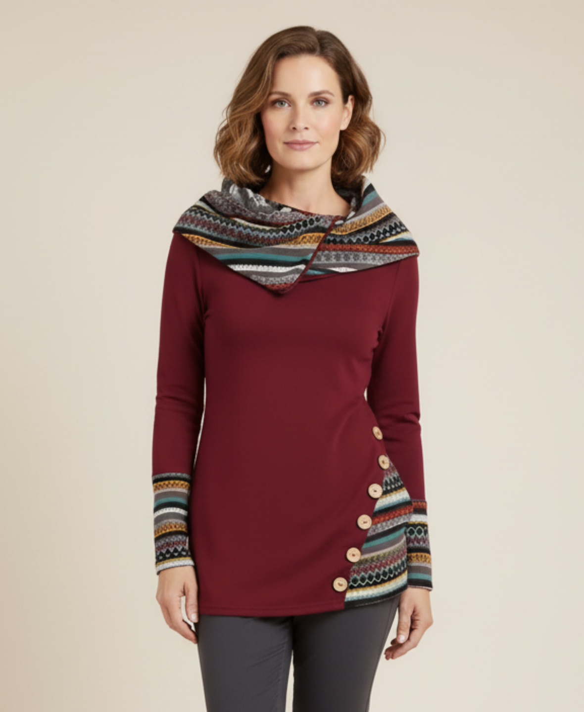 Liora™ Patchwork Hooded Sweatshirt