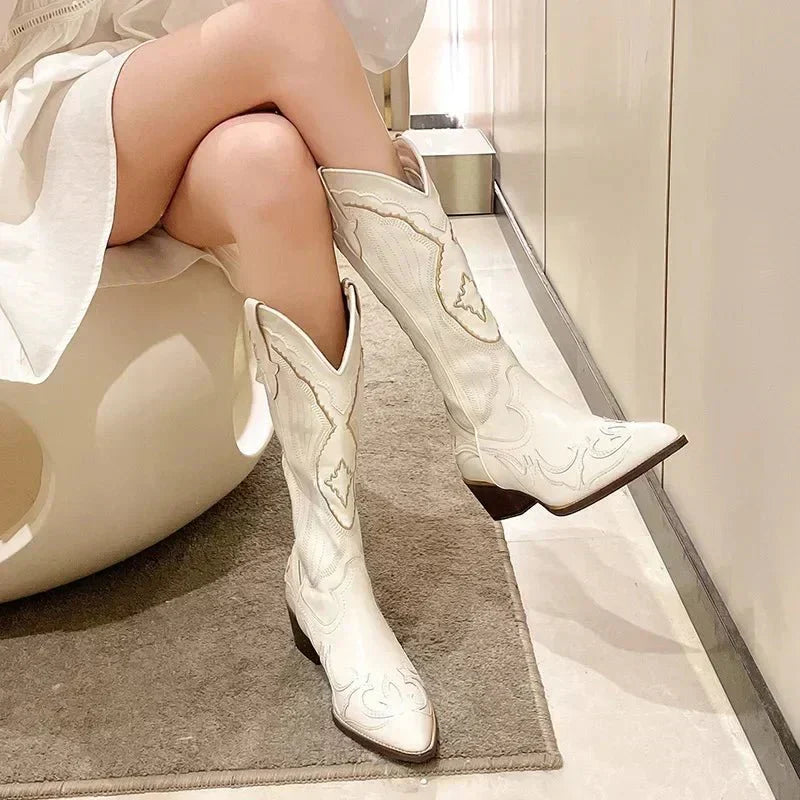 Bianca | Women’s Tall Embroidered Western Boots