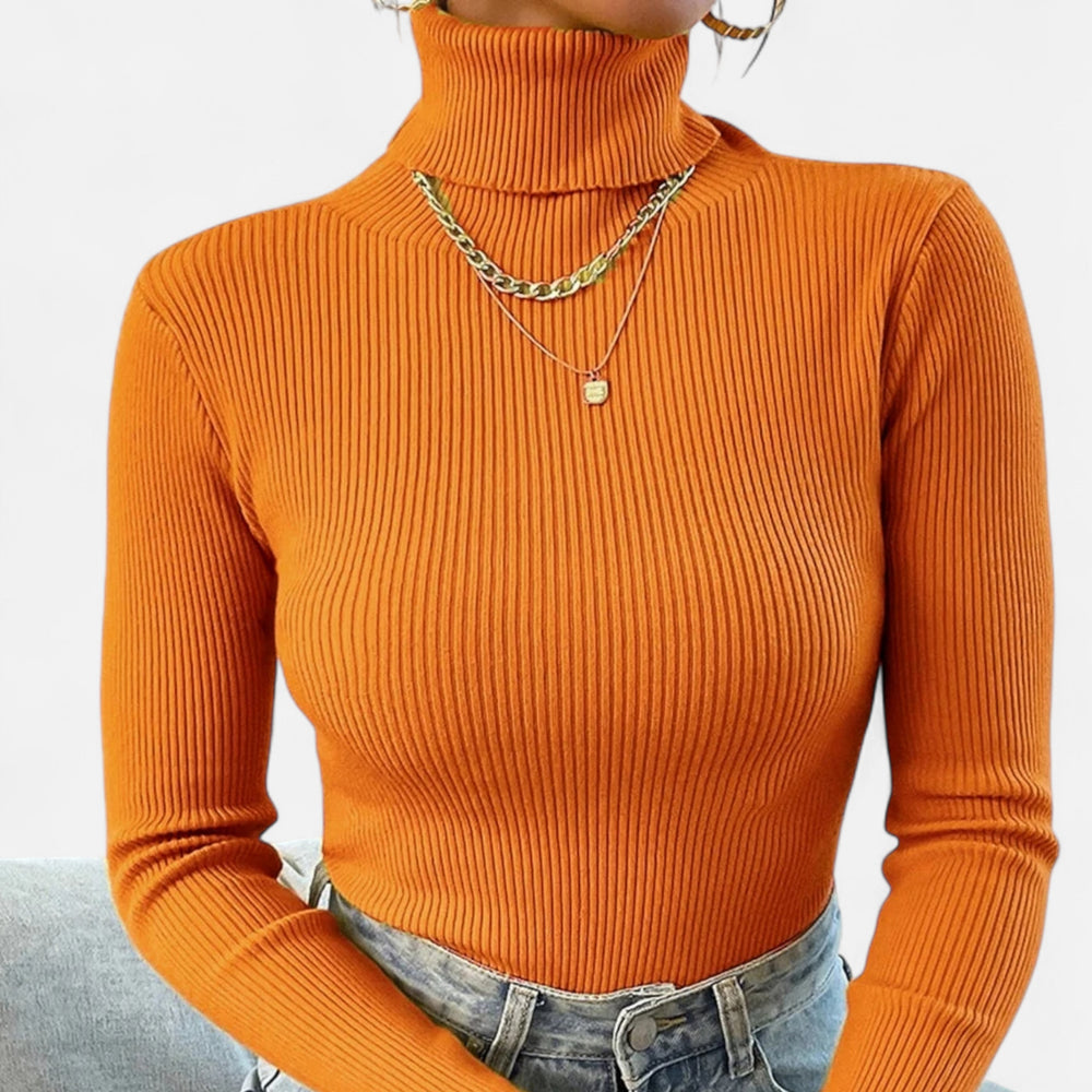 Ribbed Mock Neck Top