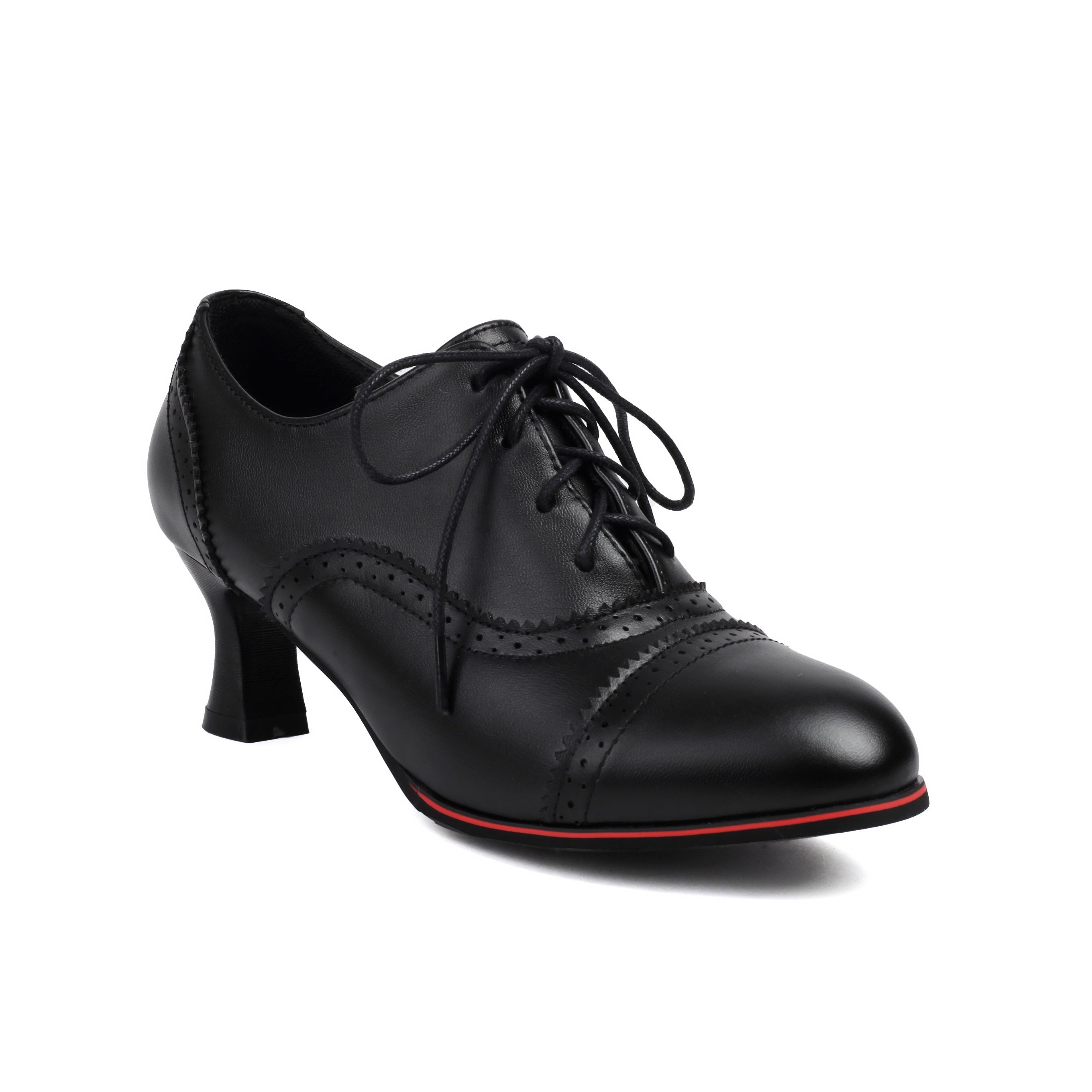 ADELINE™ – Vintage Lace-Up Heel Pumps