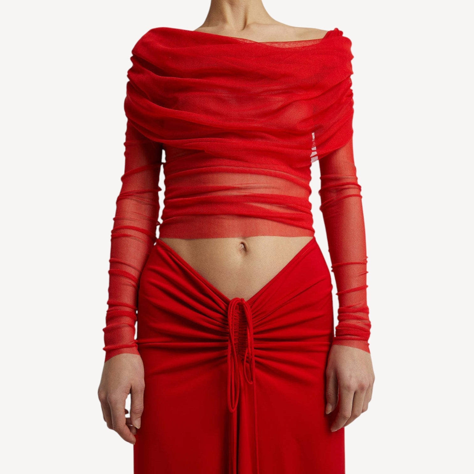 Long Sleeve Mesh Top