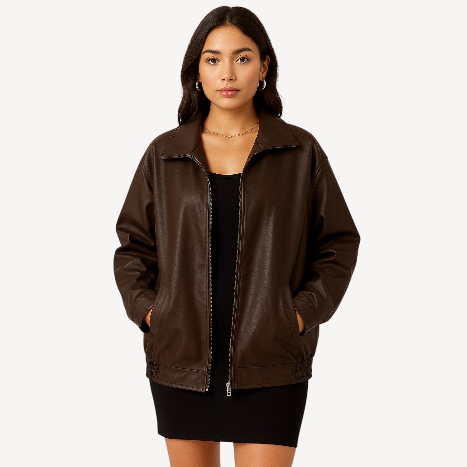 Classic Zip Leather Jacket