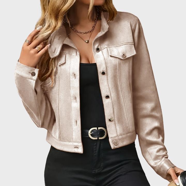 Women's Classic Suede Button Jacket