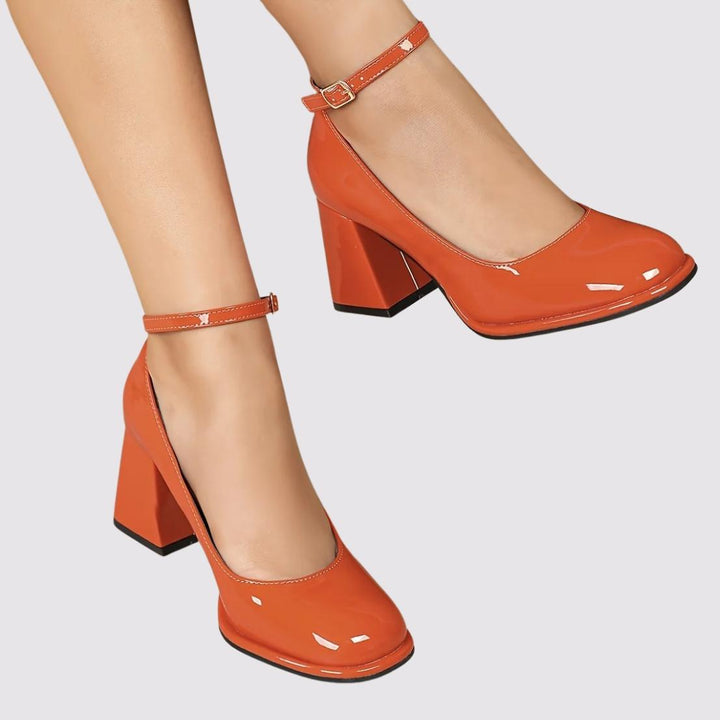 ELORIA™ Glossy Block Heel Mary Janes