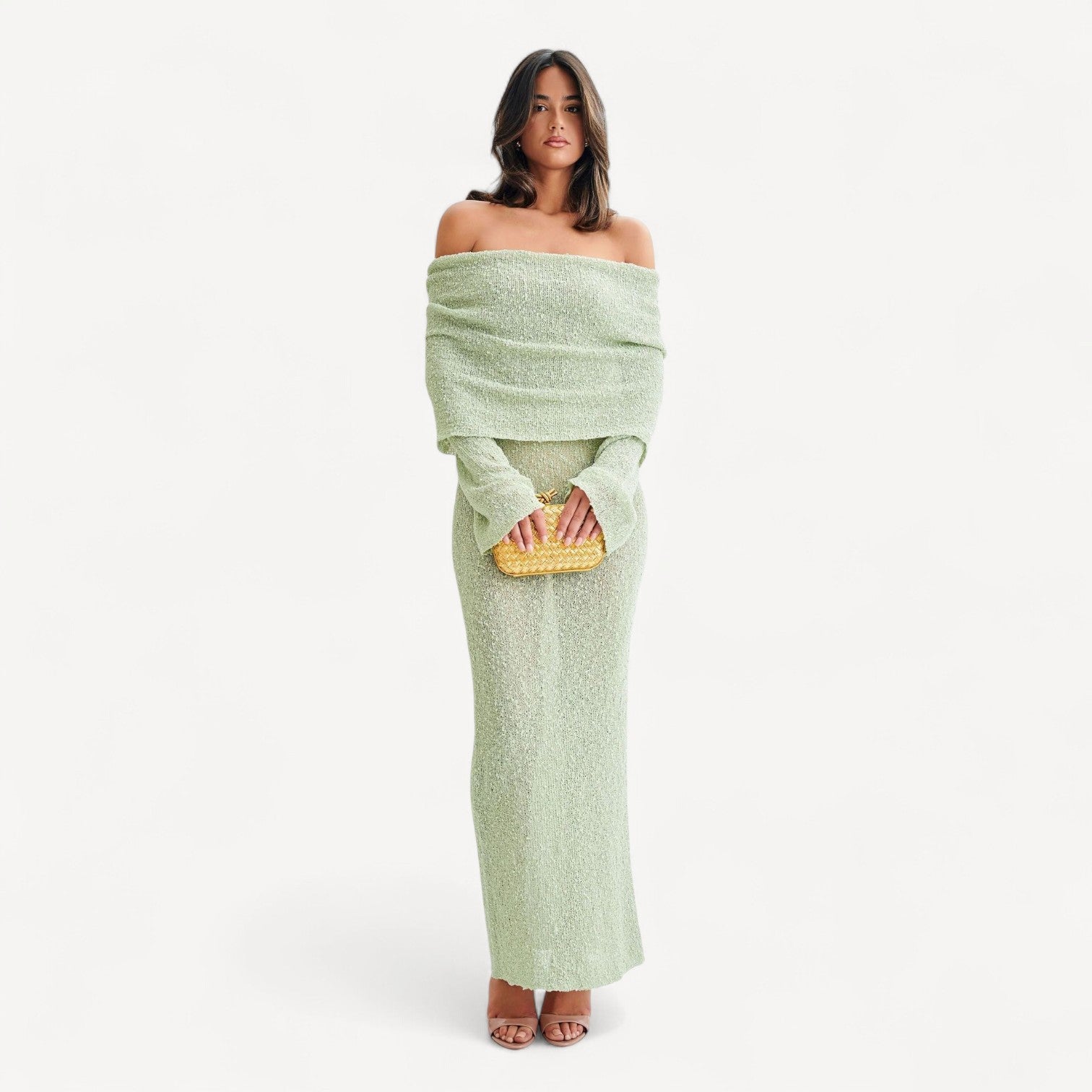 Off Shoulder Knit Dress