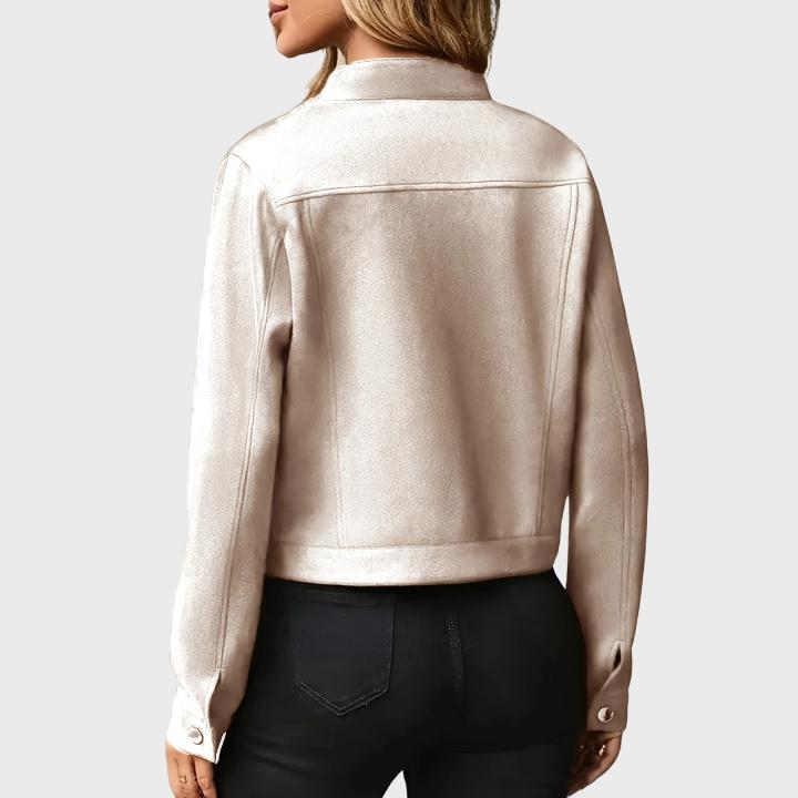 Women's Classic Suede Button Jacket