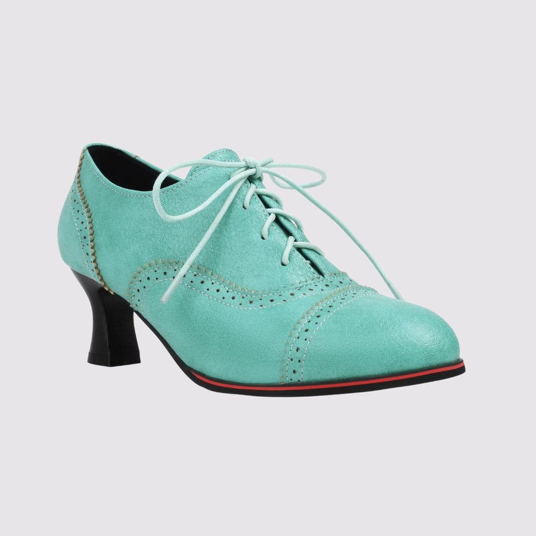 ADELINE™ – Vintage Lace-Up Heel Pumps