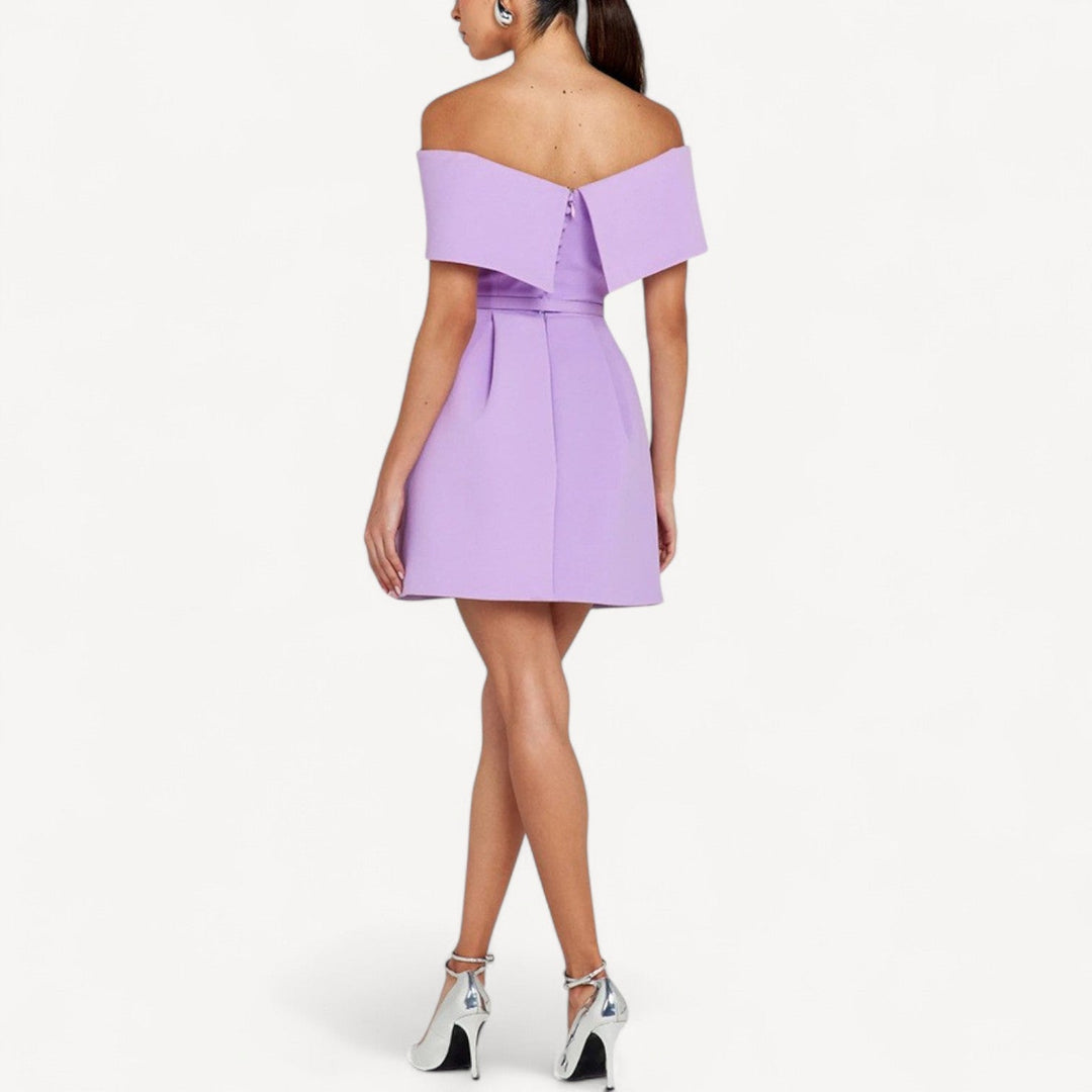 Off Shoulder Belted Mini