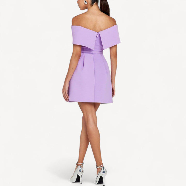 Off Shoulder Belted Mini