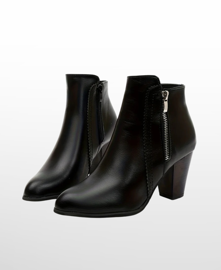 Women’s High Heel Ankle Boots Side Zip