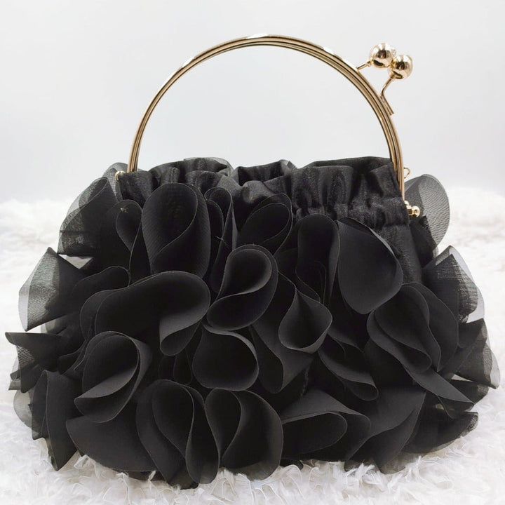 Marilyn - Ruched Ruffle Evening Clutch Bag